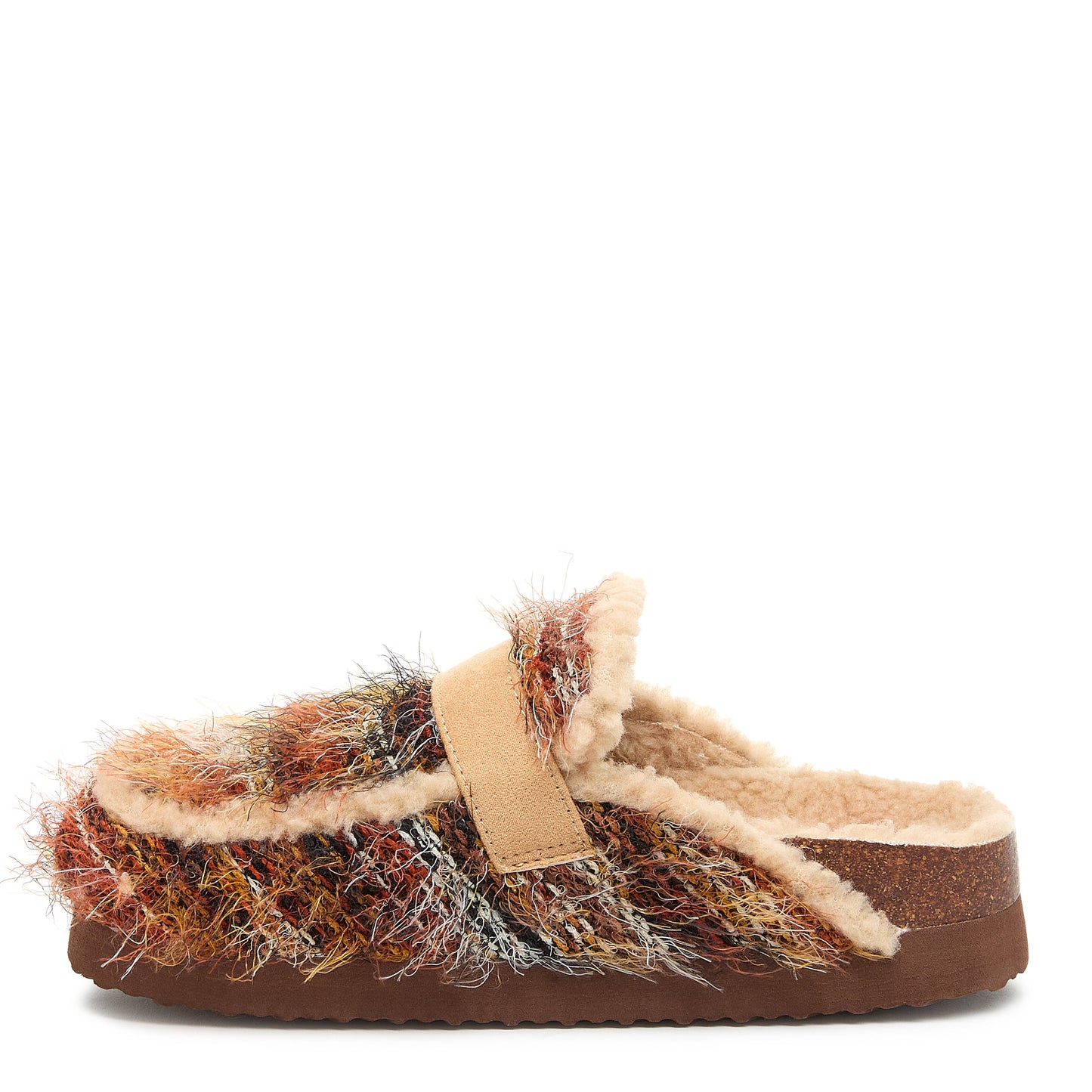 Arctic Brown Multi Shag Clogs