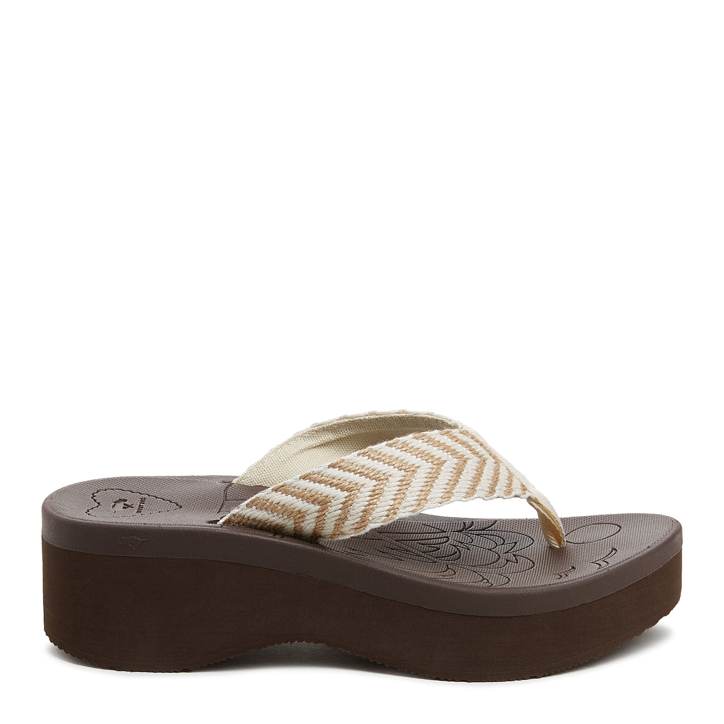 Tizzy Natural Platform Flip-Flops