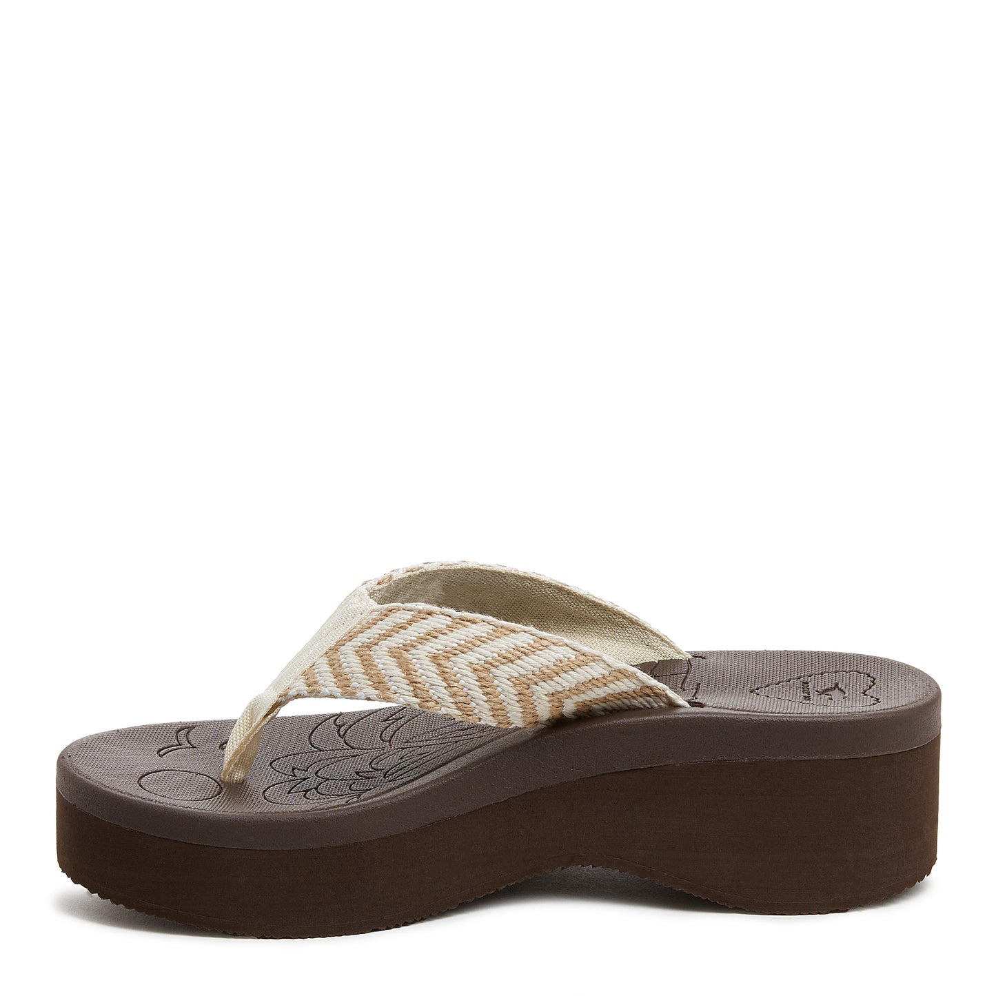 Tizzy Natural Platform Flip-Flops