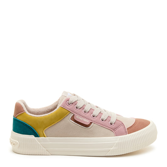 Cheery Natural Multi Colour Block Trainers