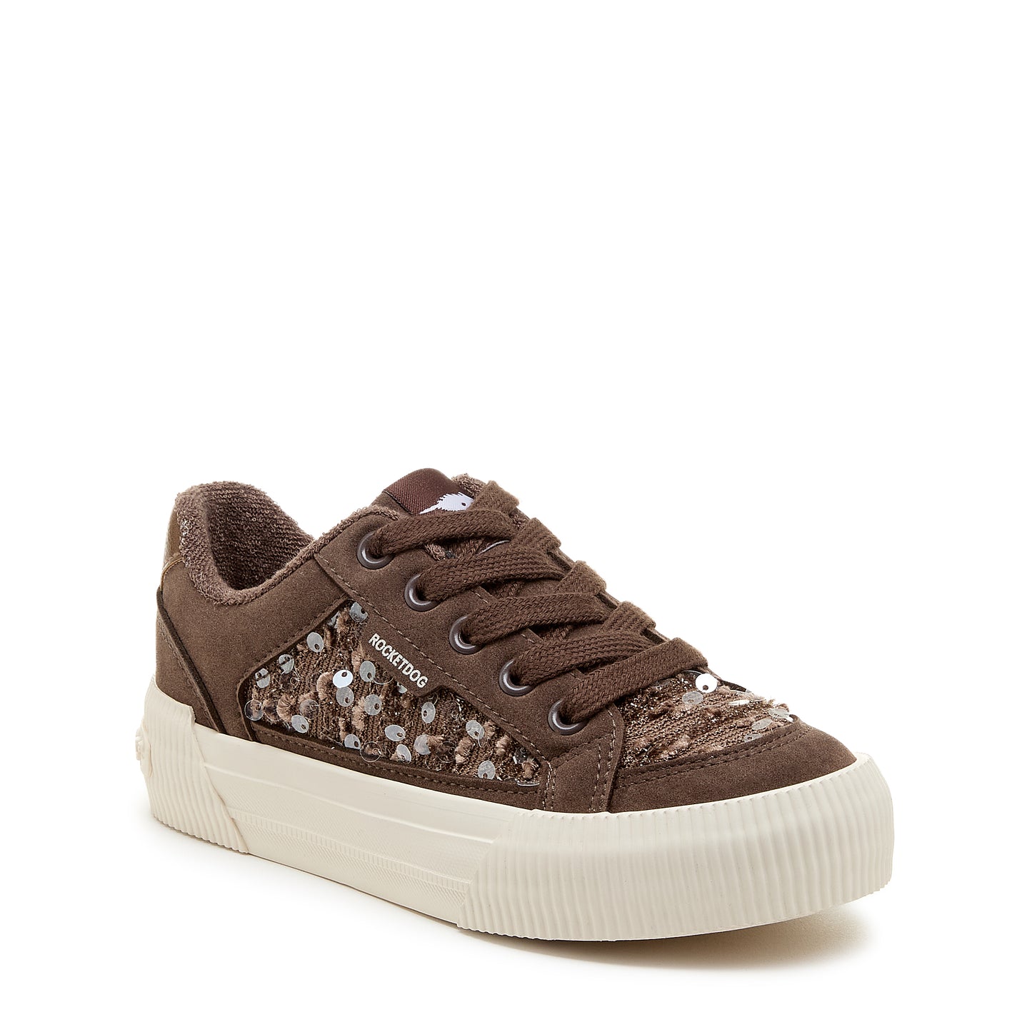 Cheery Brown Sequin Trainers