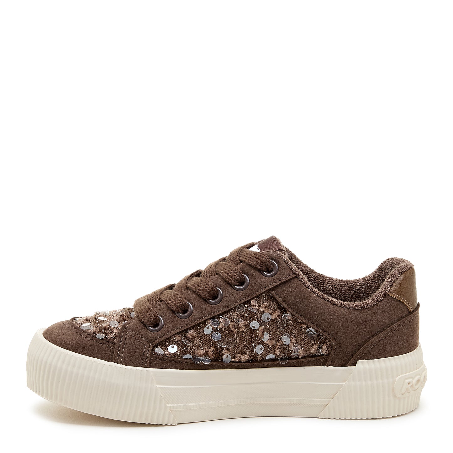 Cheery Brown Sequin Trainers