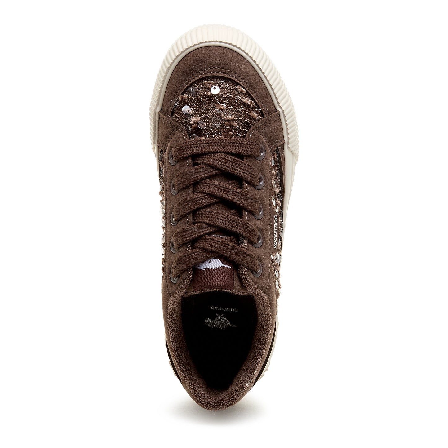 Cheery Brown Sequin Trainers