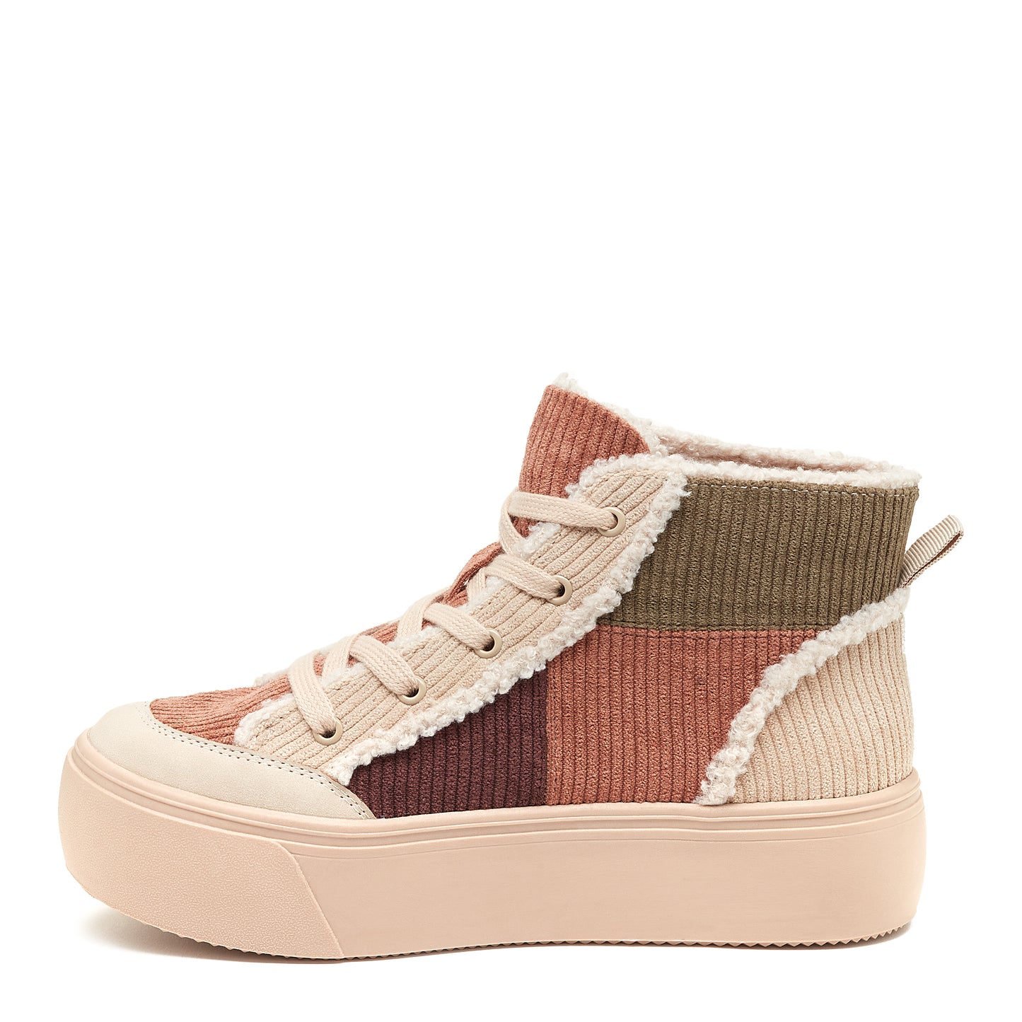 Flair Natural Patchwork Platform Trainers