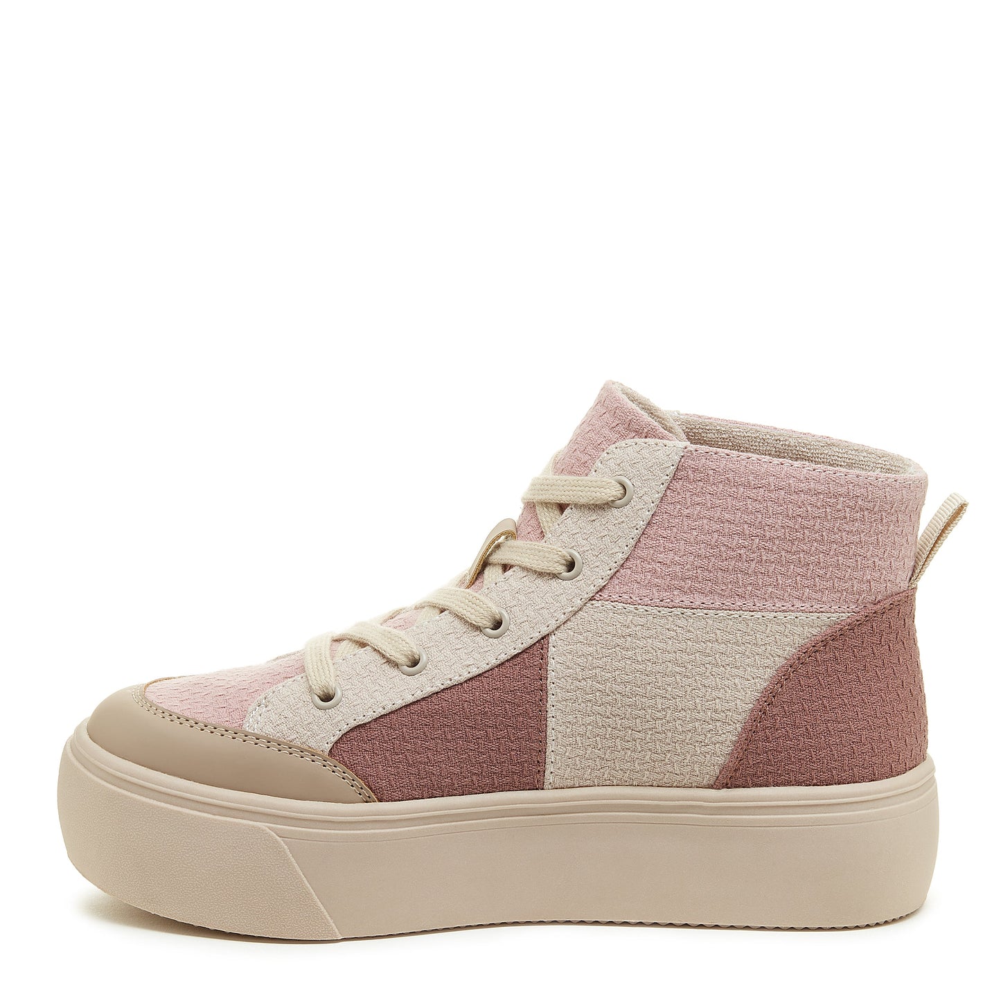 Flair Pink Patchwork Platform Trainers