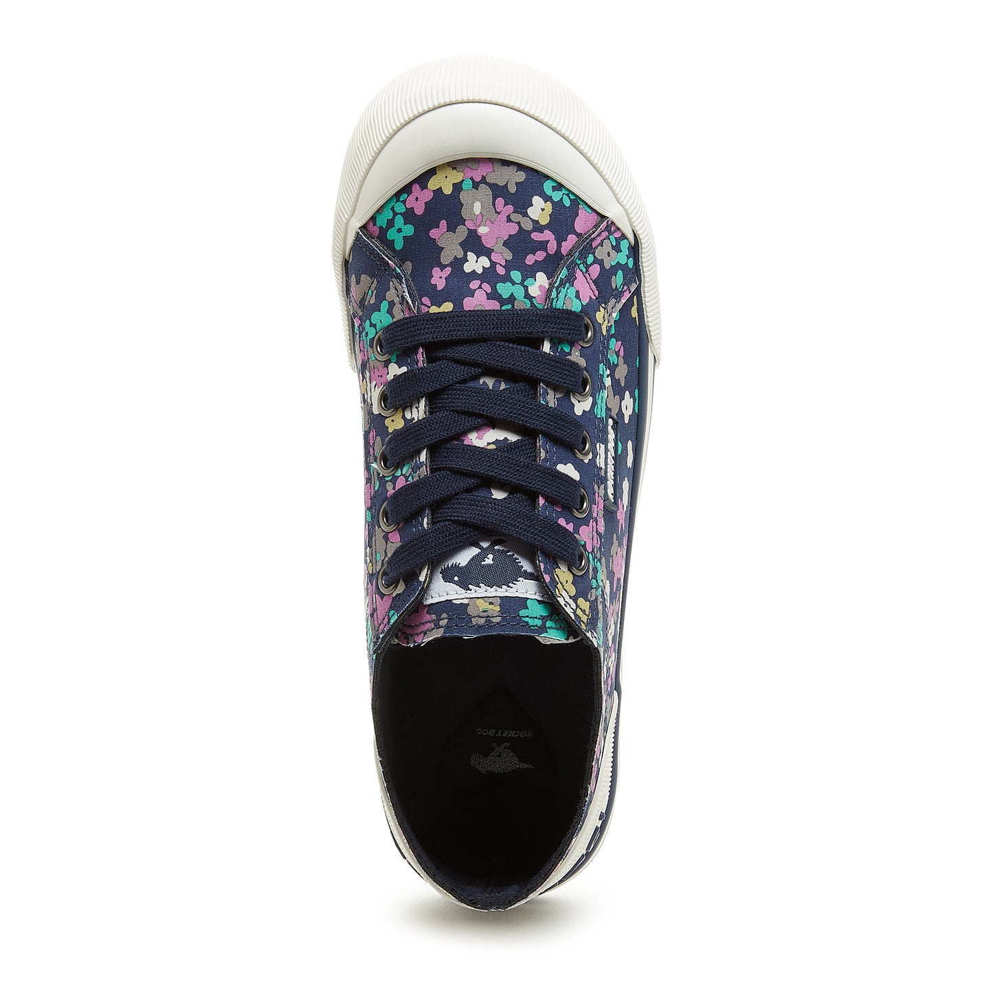 Jazzin Recycled Cotton Navy Floral Trainers