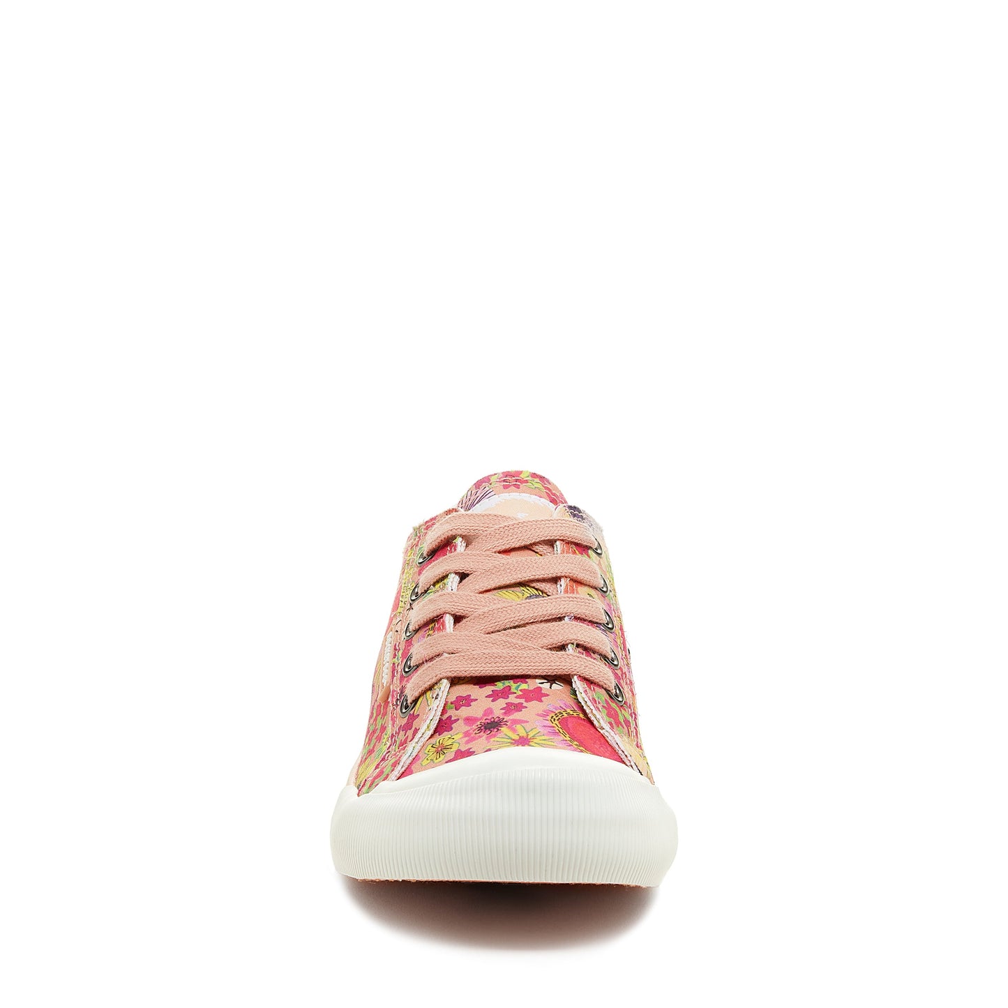 Jazzin Bright Pink Floral Trainers