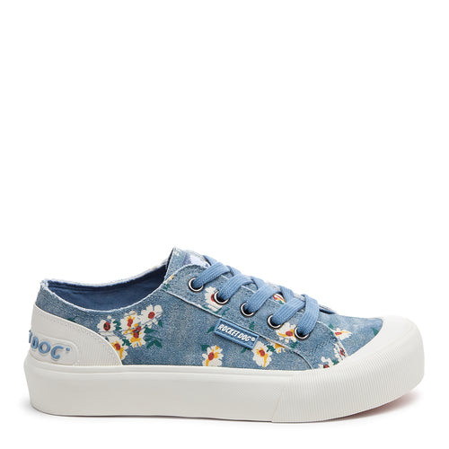 Jazzin Plus Blue Floral Trainers