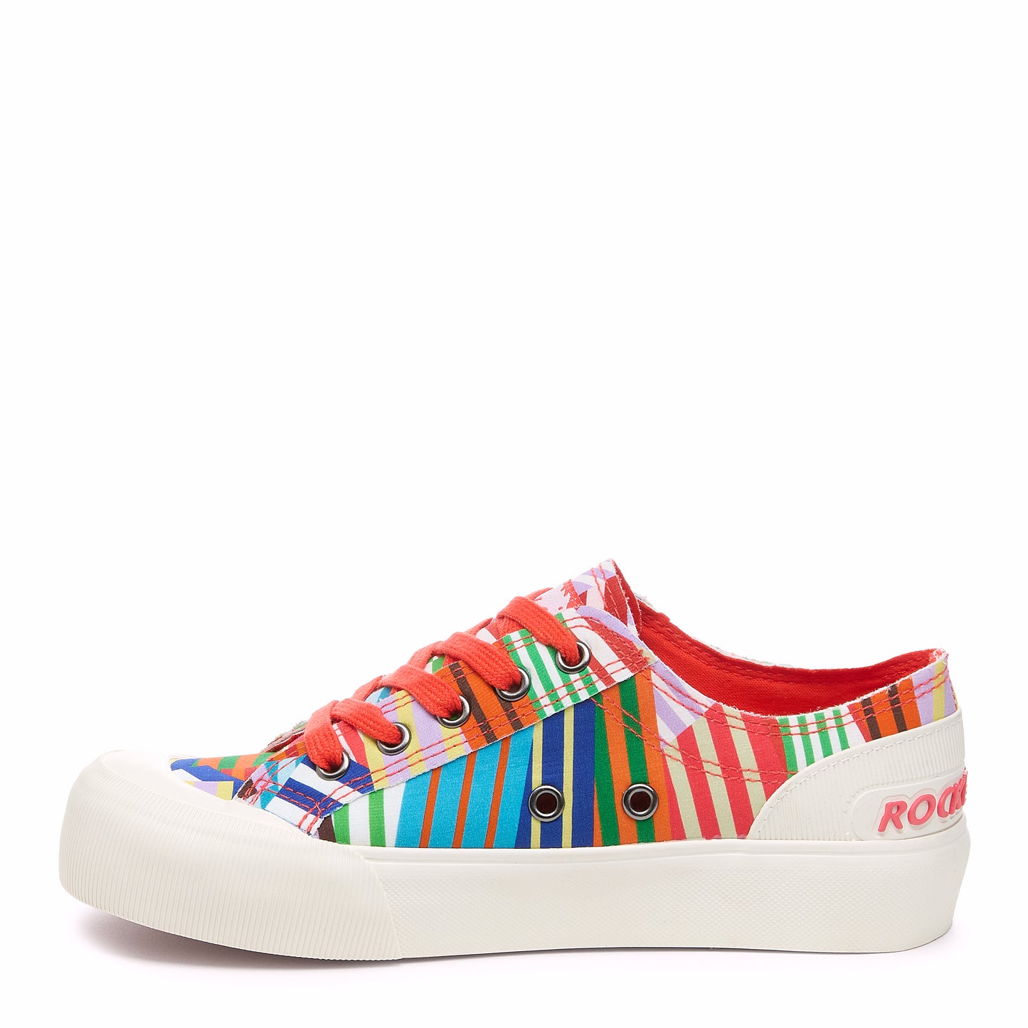 Jazzin Plus Pink Multi Stripe Trainers