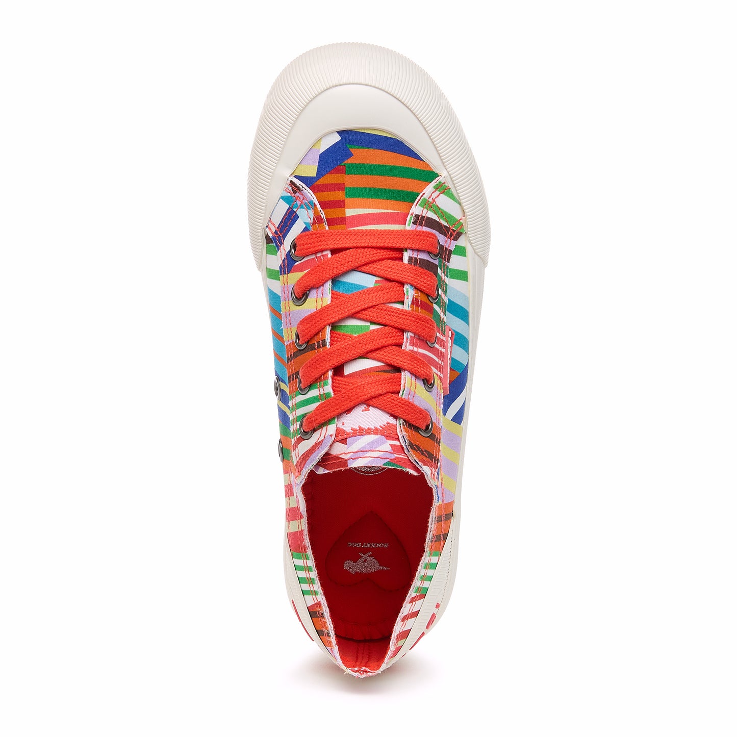 Jazzin Plus Pink Multi Stripe Trainers