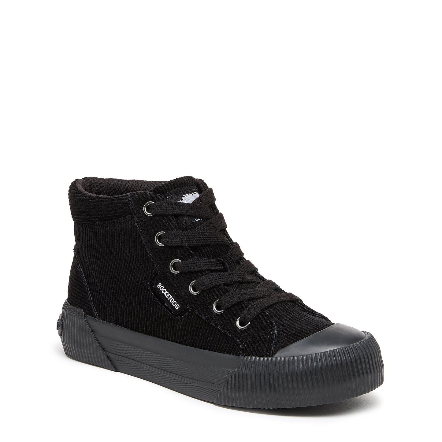Cheery Black Corduroy High-top Trainers