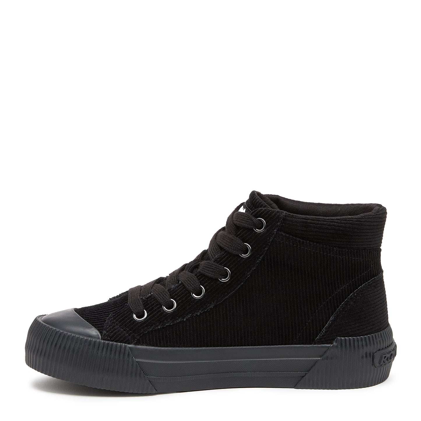Cheery Black Corduroy High-top Trainers