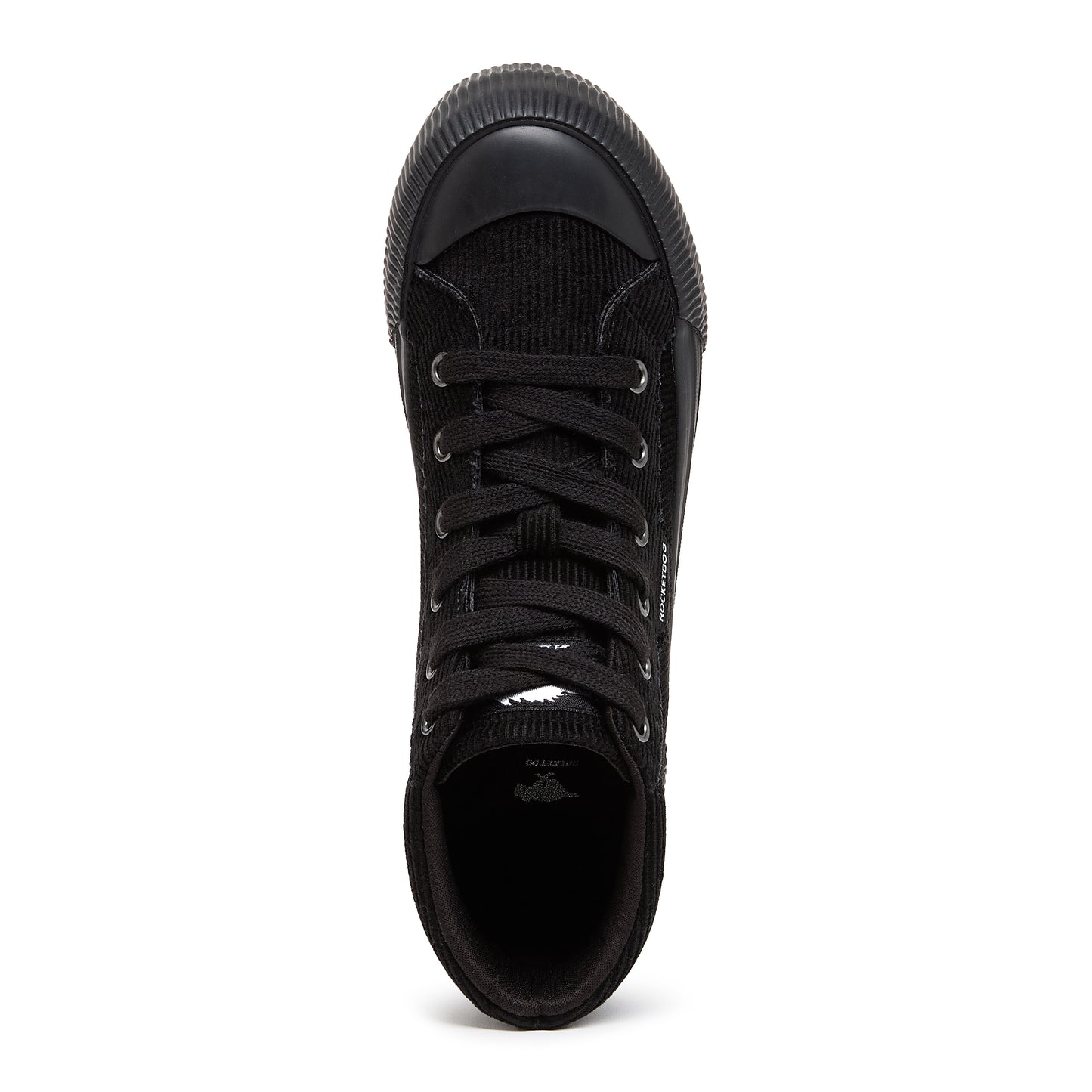 Cheery Black Corduroy High-top Trainers