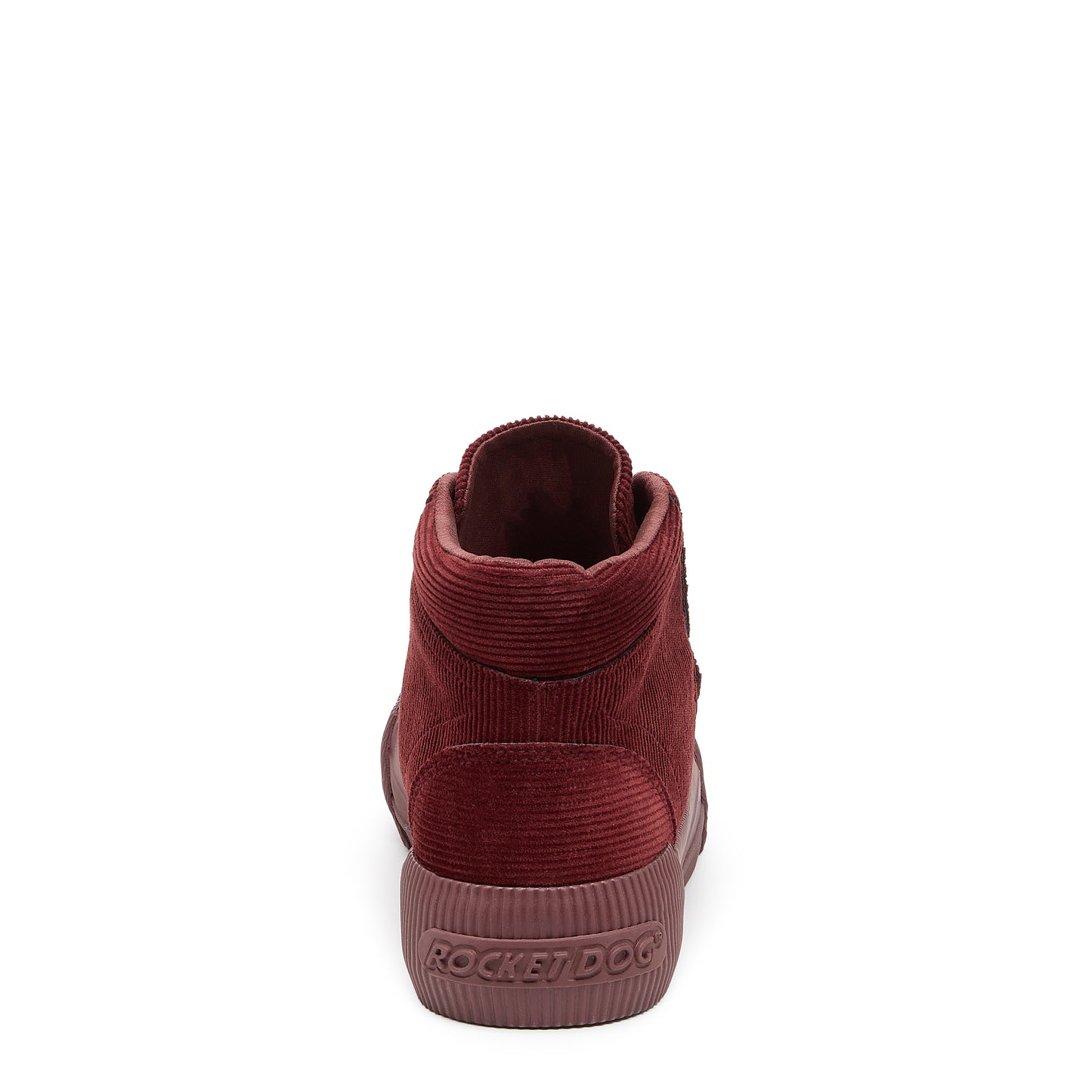 Cheery Rust Corduroy High-top Trainers