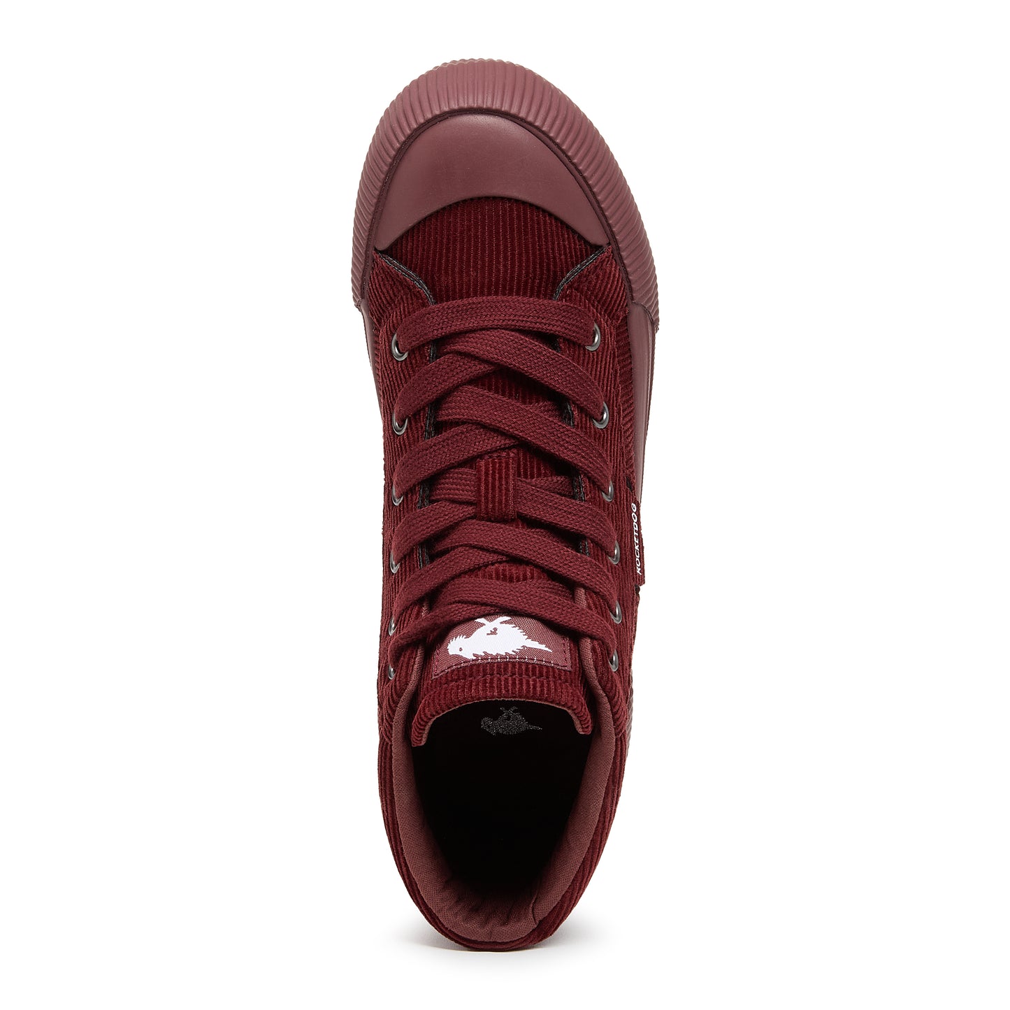 Cheery Rust Corduroy High-top Trainers