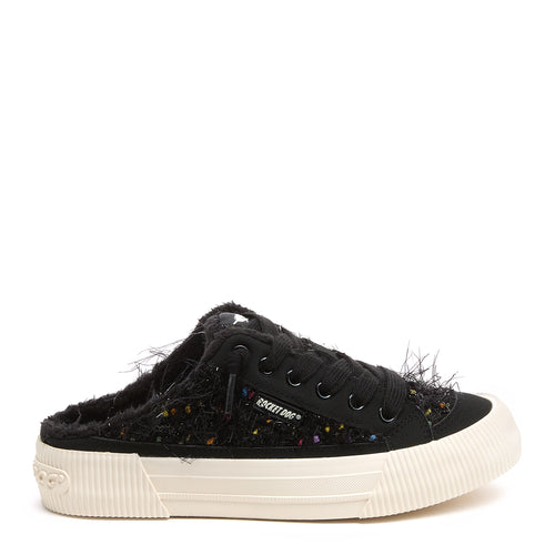 Cheery Black Multi Mule Trainers