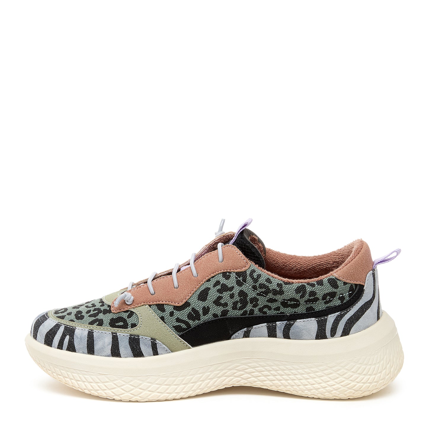 Gravel Leopard/Zebra Print Slip-On Trainers