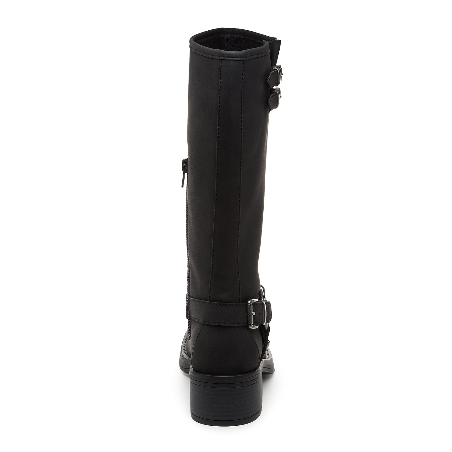 Nash Black Tall Biker Boots