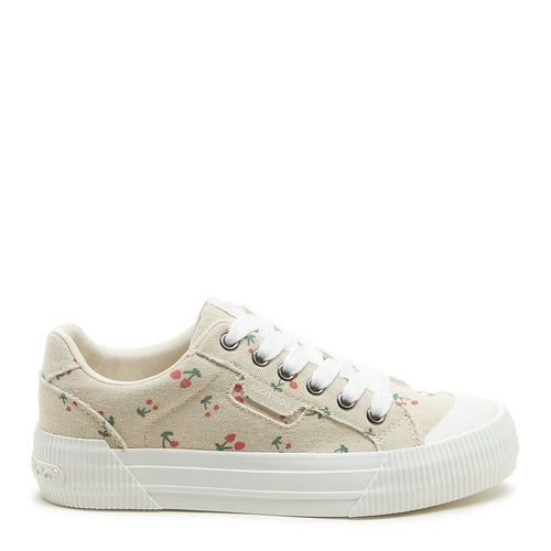 Cheery Recycled Cotton Cherry Print Trainers
