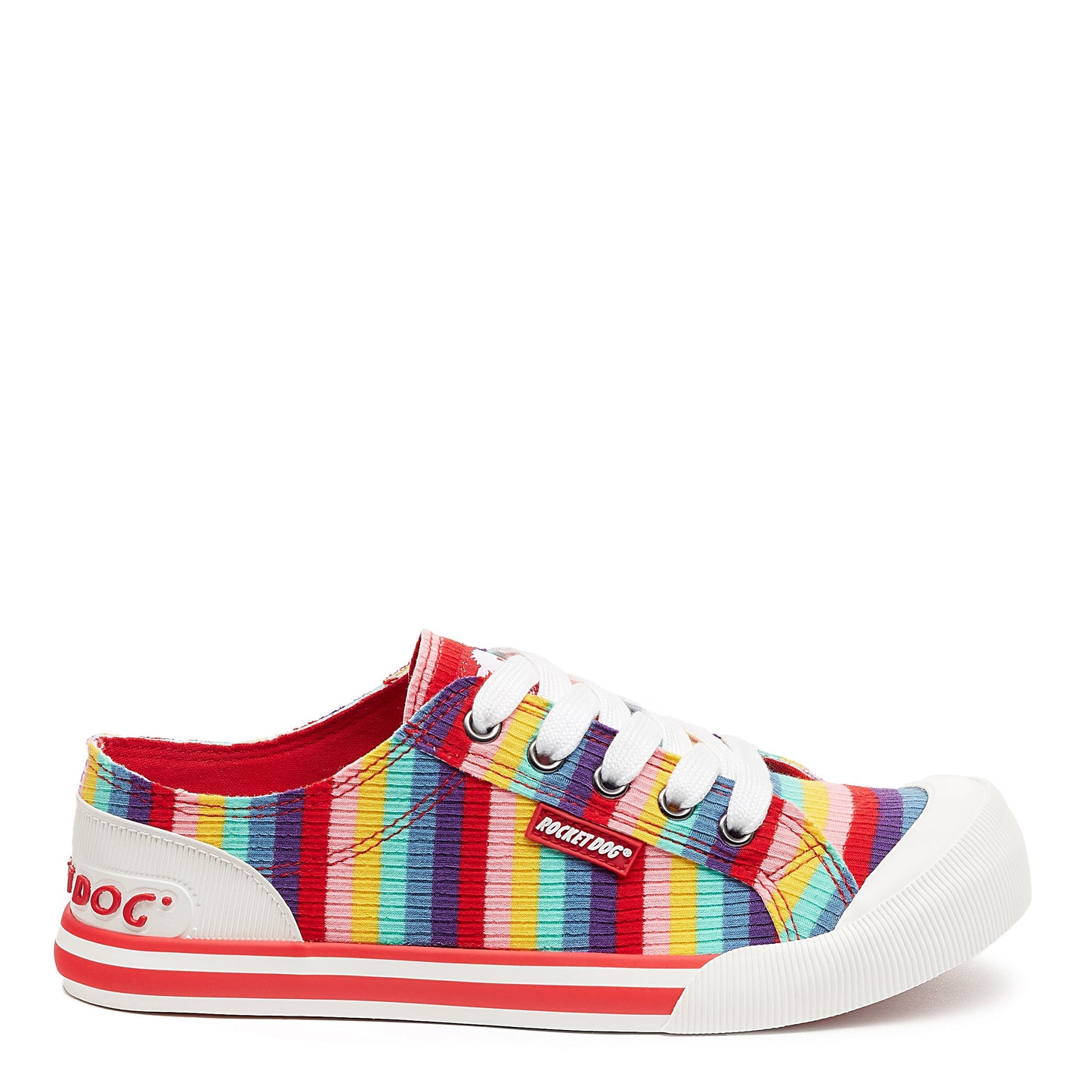 Jazzin Red Rollo Stripe Trainer