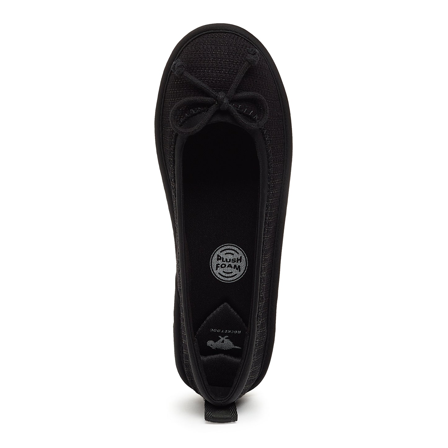 Radha Black Slip-On Casual Flat Shoes