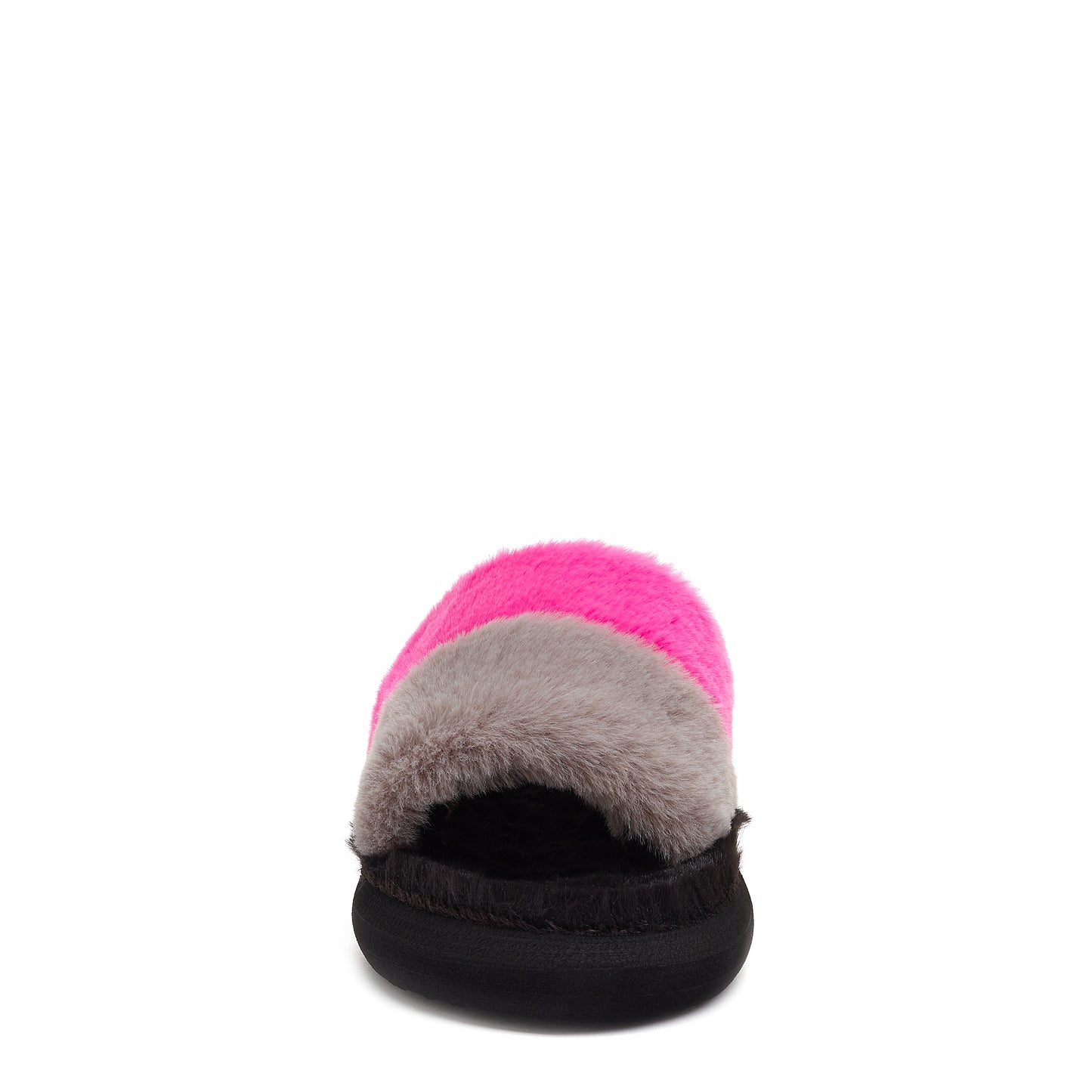 Rocket Dog | Stratus Grey Pink Fur Slide Slipper