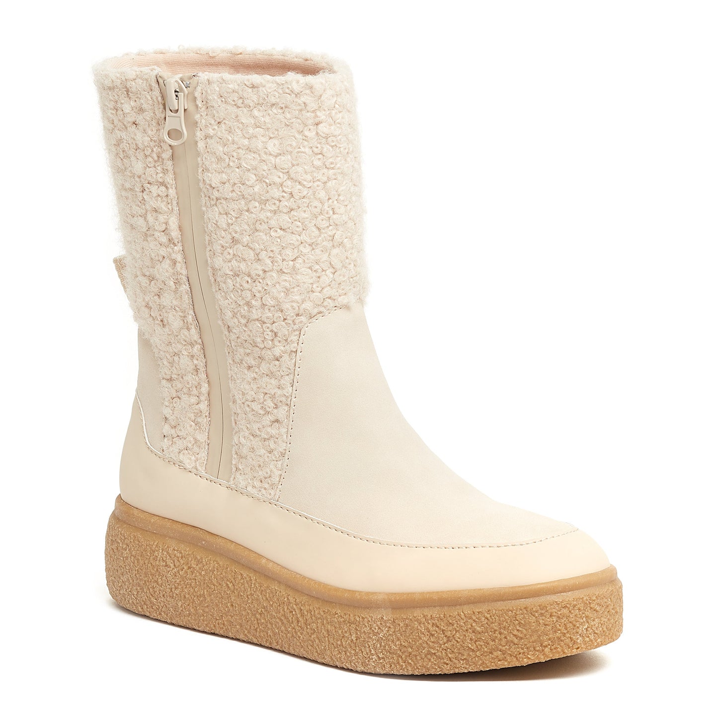 Alora Ivory Wool Boot