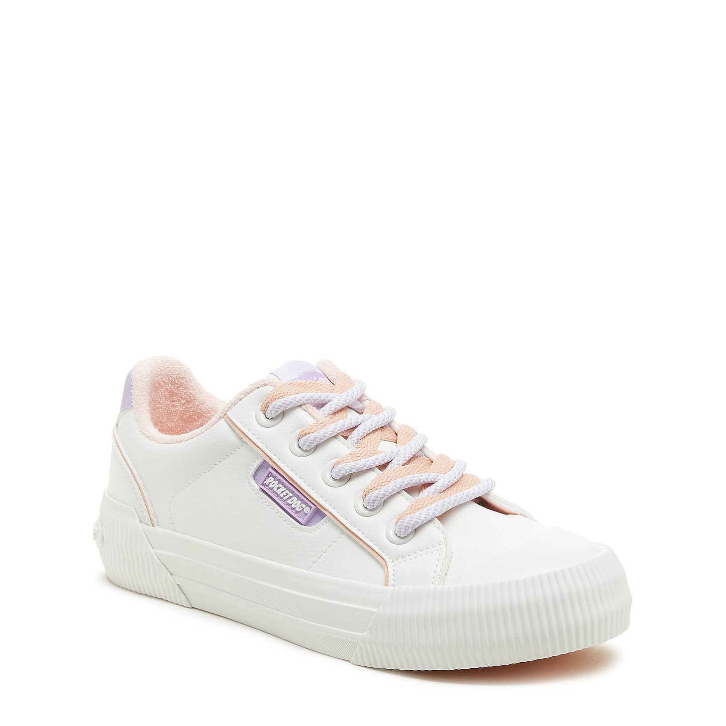 Cheery White Pastel Sport Platform Trainers