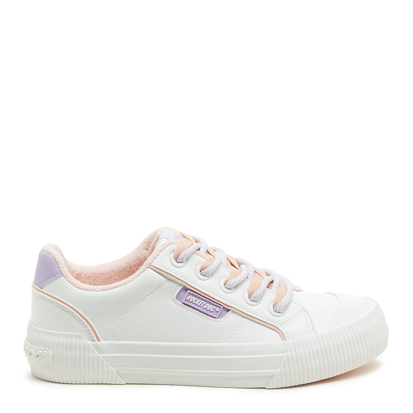 Cheery White Pastel Sport Platform Trainers