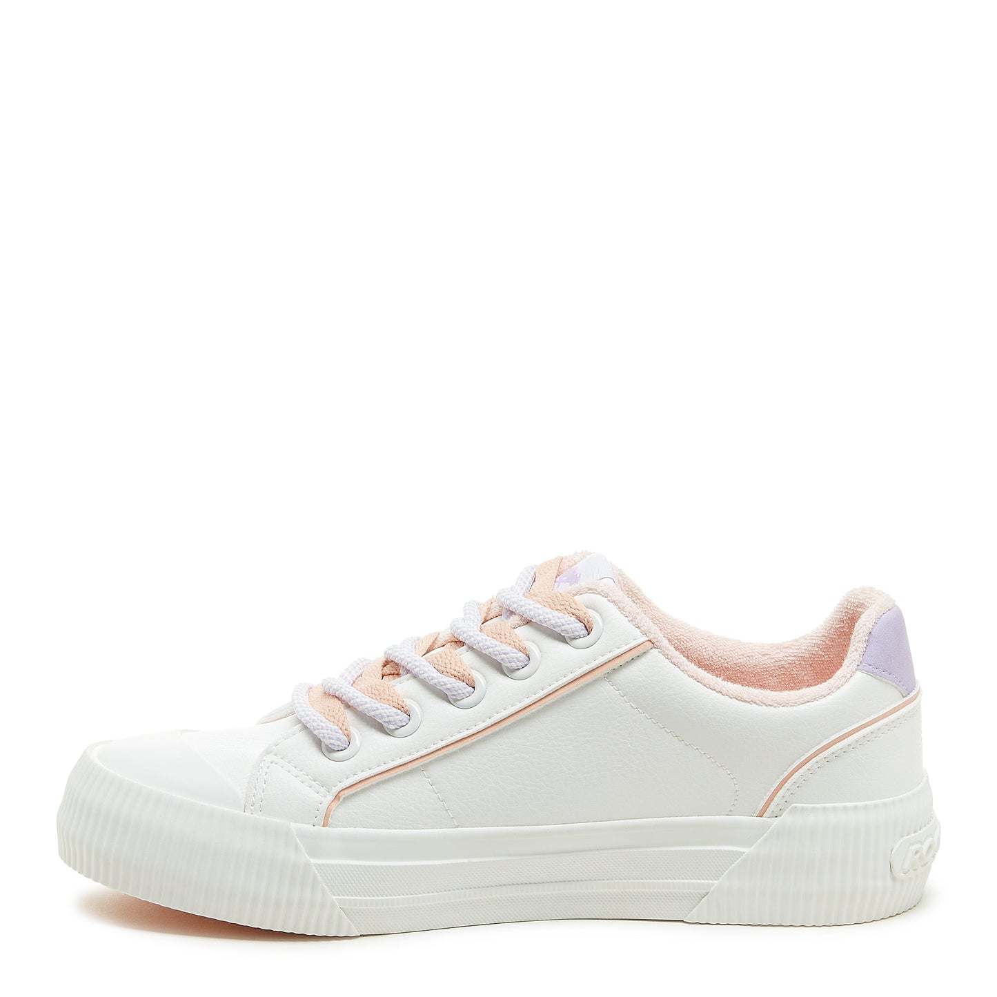 Cheery White Pastel Sport Platform Trainers