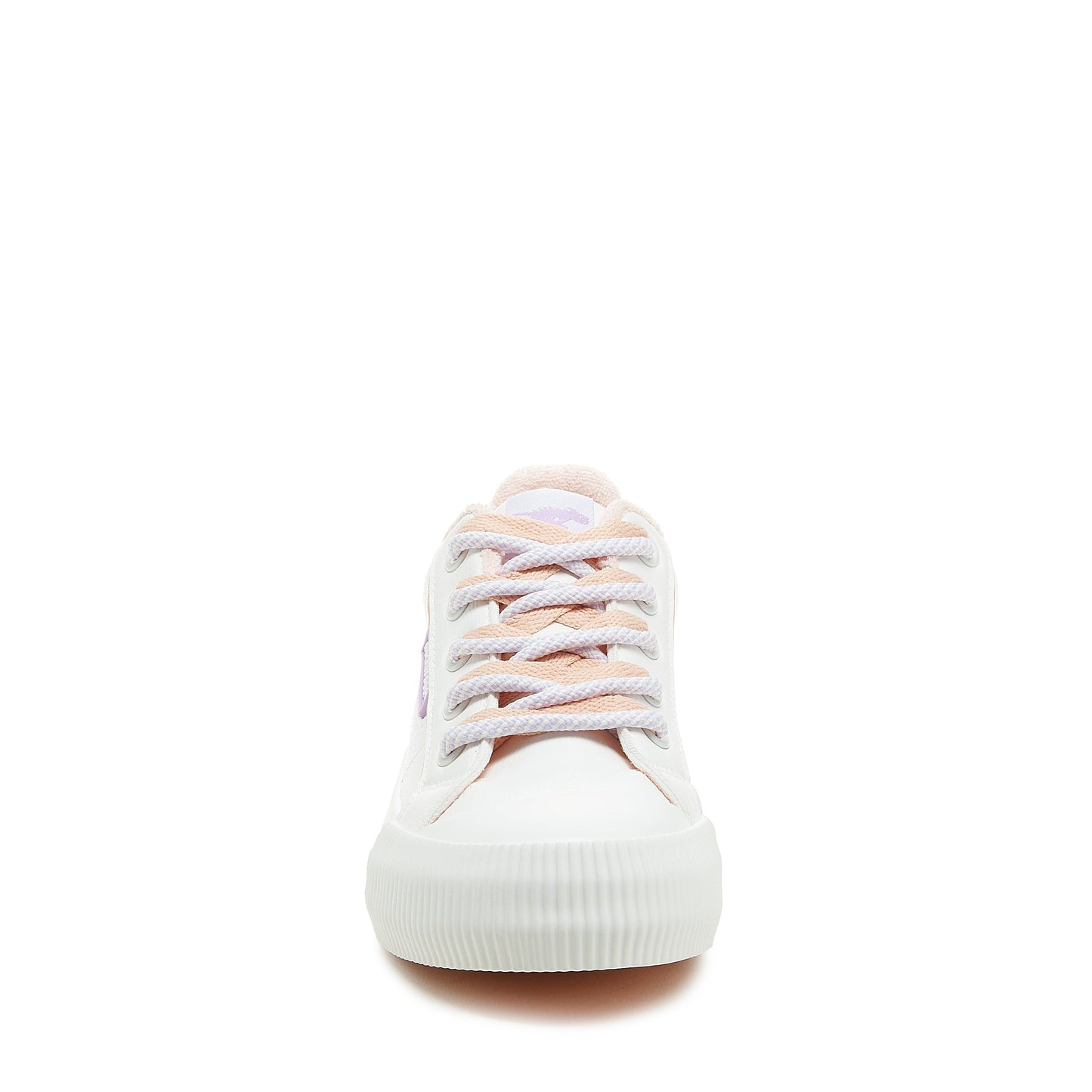 Cheery White Pastel Sport Platform Trainers