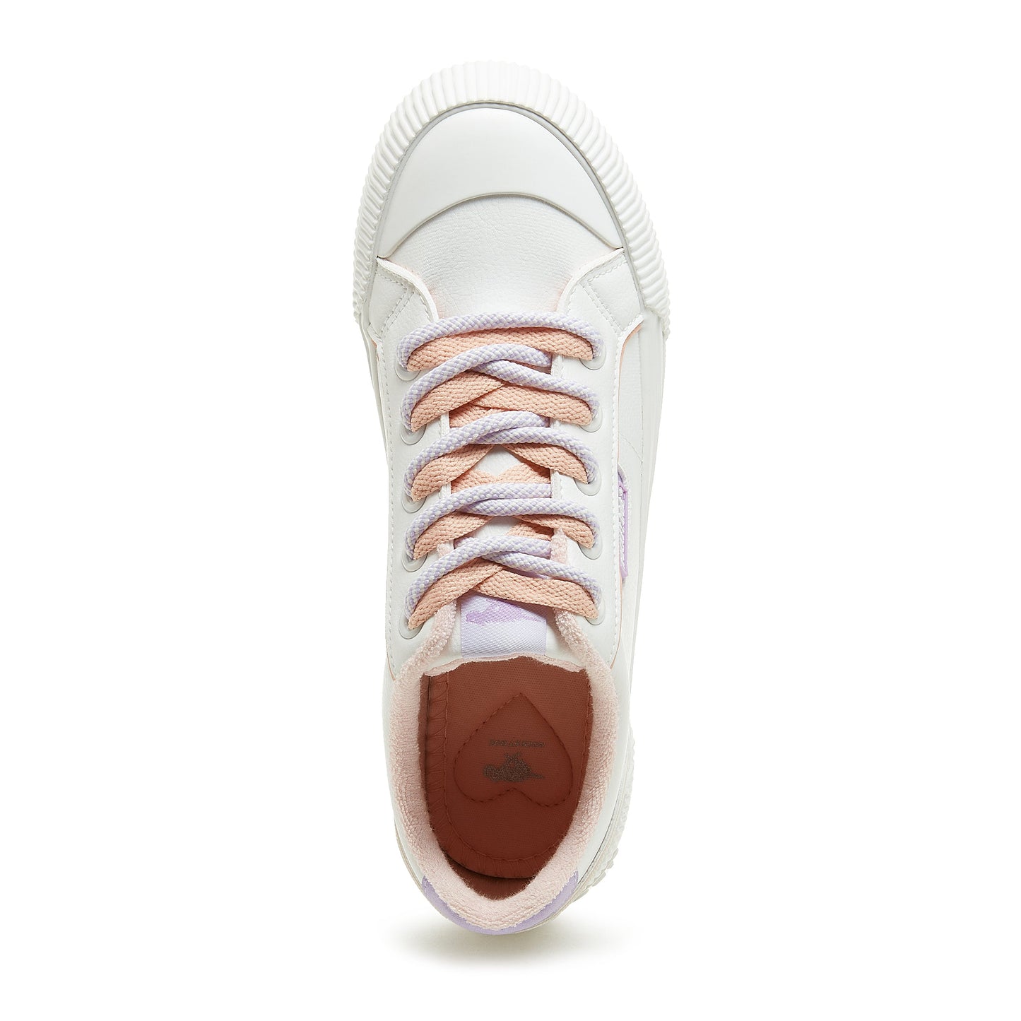 Cheery White Pastel Sport Platform Trainers