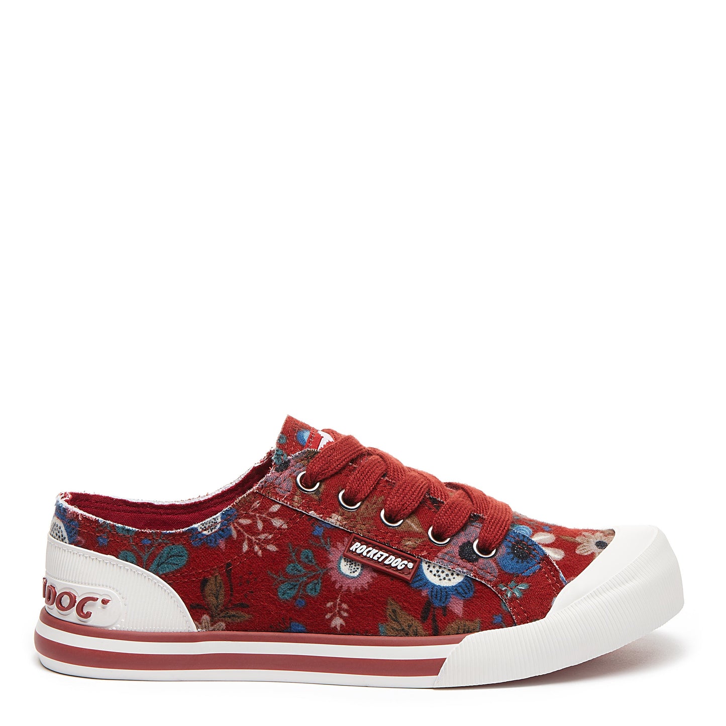 Jazzin Red Clancy Floral Trainers