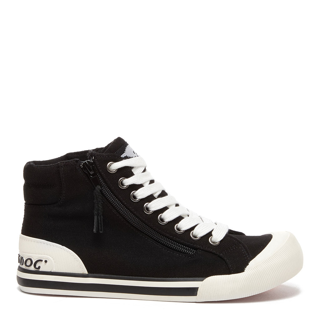 Rocket Dog Women's Jazzin Black Canvas High Top Trainers – Rocket
