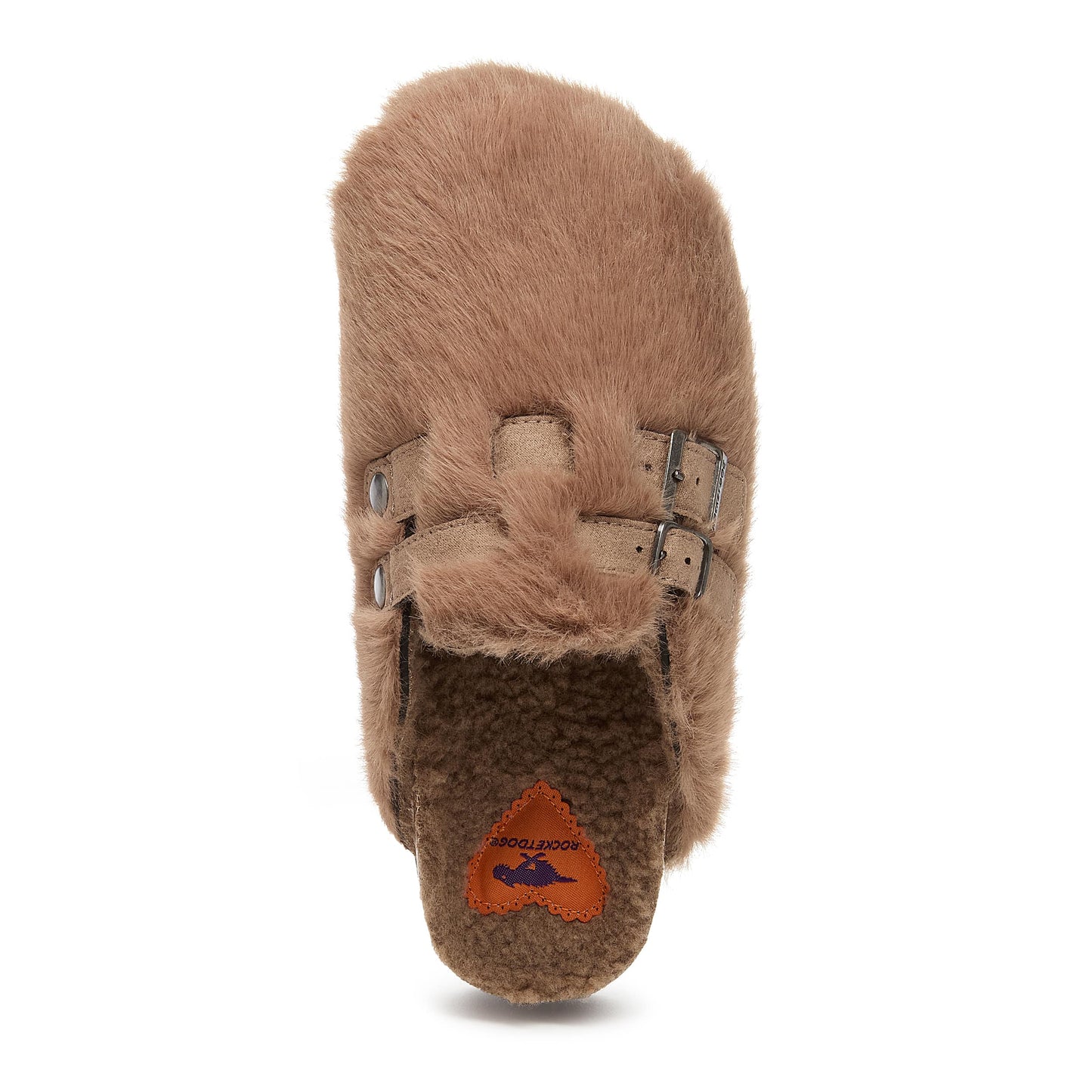 Abel Plus Fuzzy Taupe Clogs