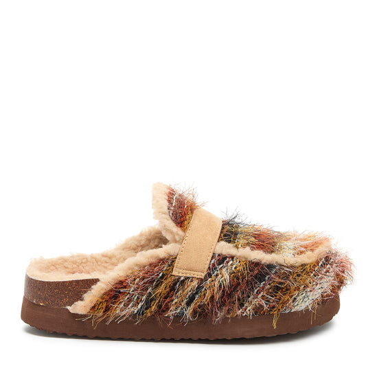Arctic Brown Multi Shag Clogs
