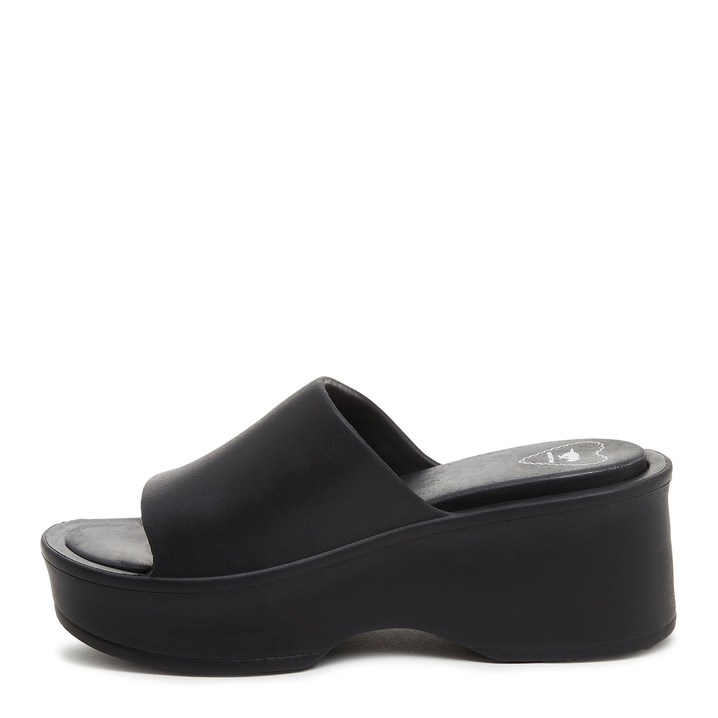 Petal Black Platform Slide Sandals