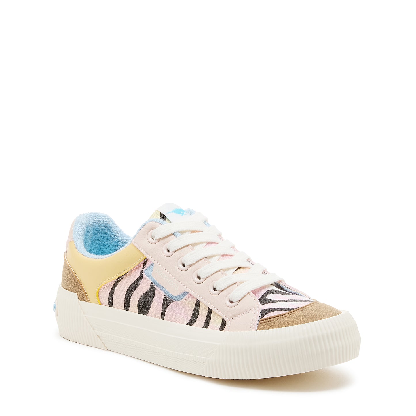 Cheery Peach Combo Colour Block Trainers