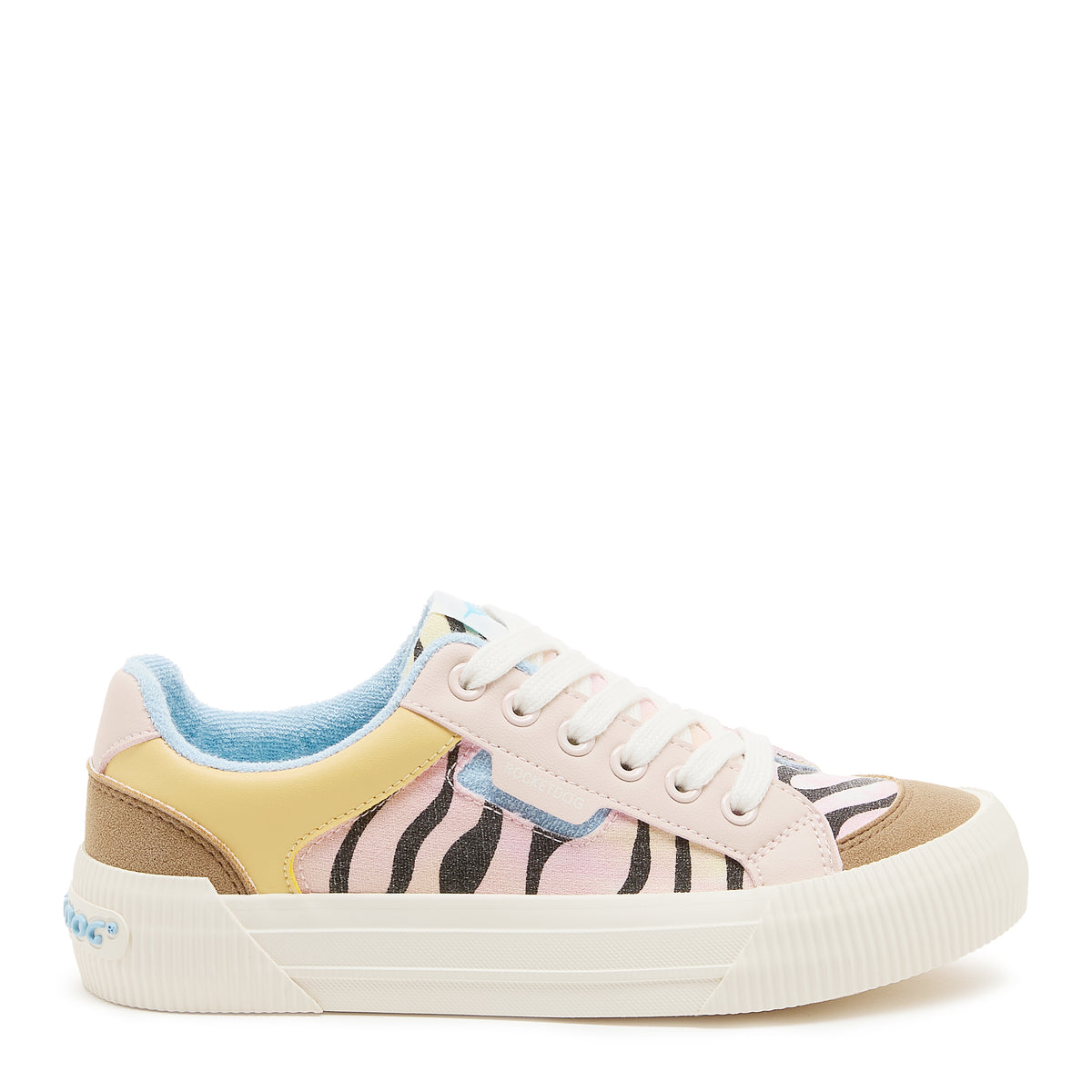 Cheery Peach Combo Colour Block Trainers