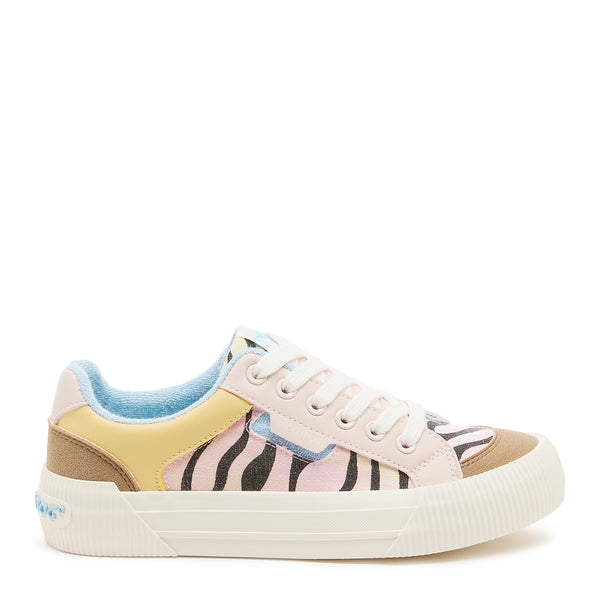 Cheery Peach Combo Colour Block Trainers