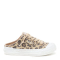 Side view of the Rocket Dog Cheery leopard mule trainer, leopard print backless upper