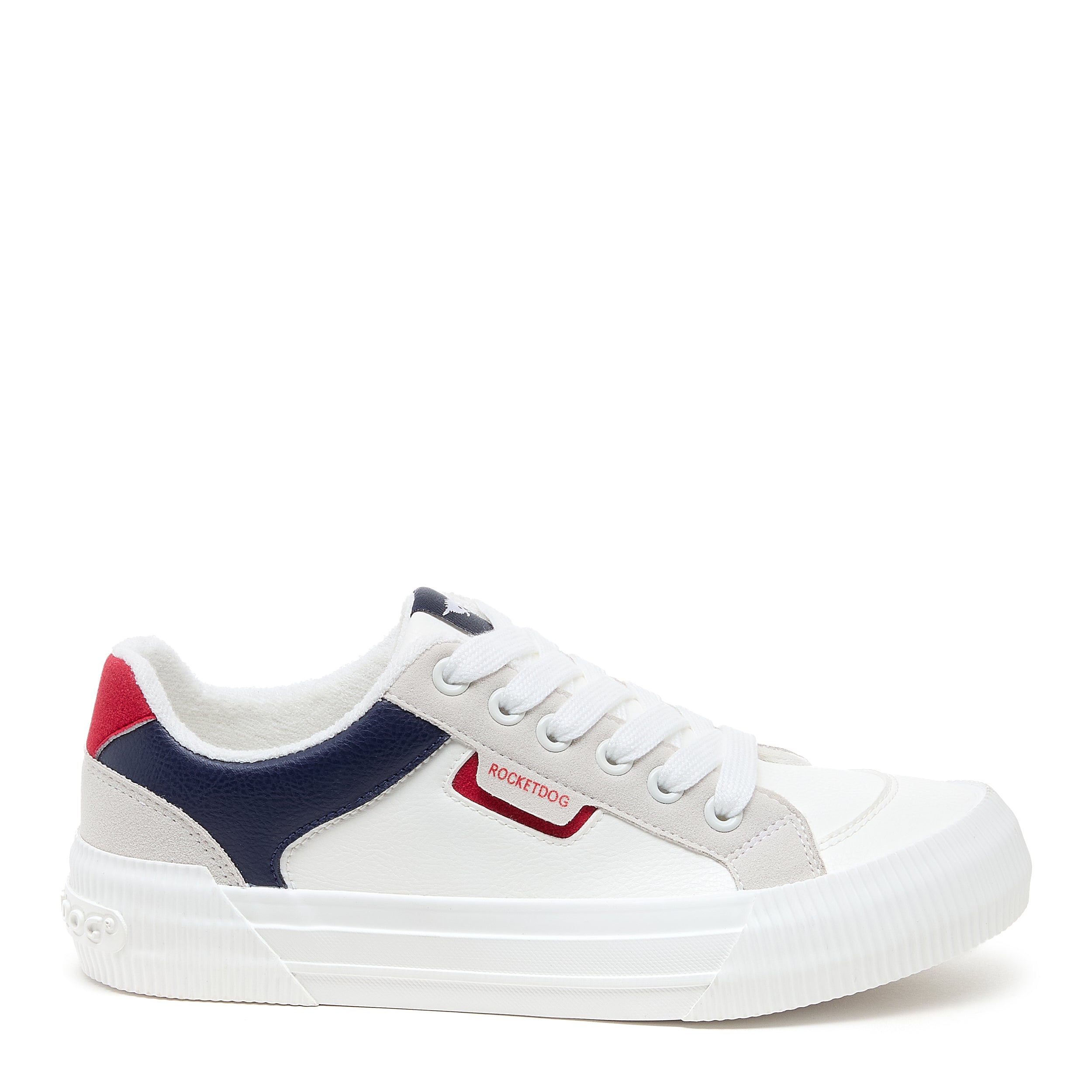 Rocket Dog R2 Women's Cheery Red Blue Colour Block Trainer | Rocket Dog UK