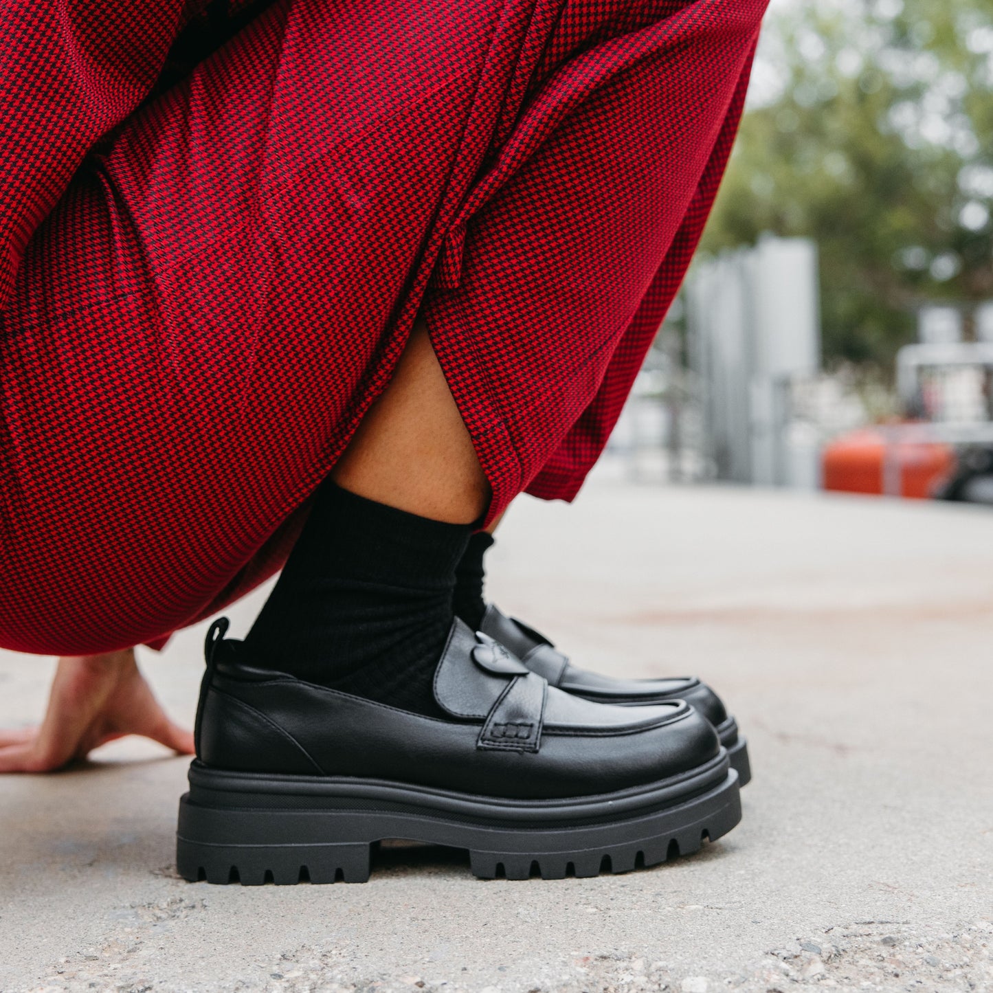 Dandy Black Platform Loafers