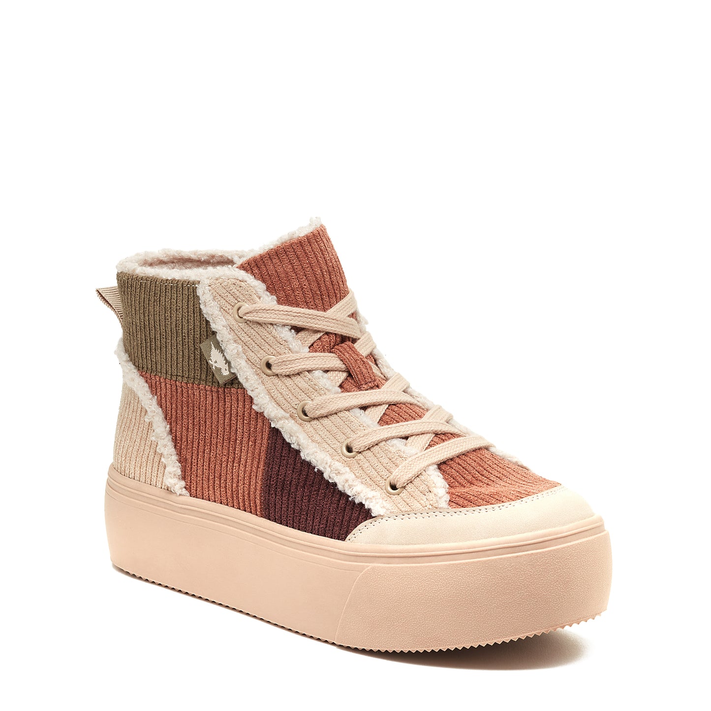 Flair Natural Patchwork Platform Trainers