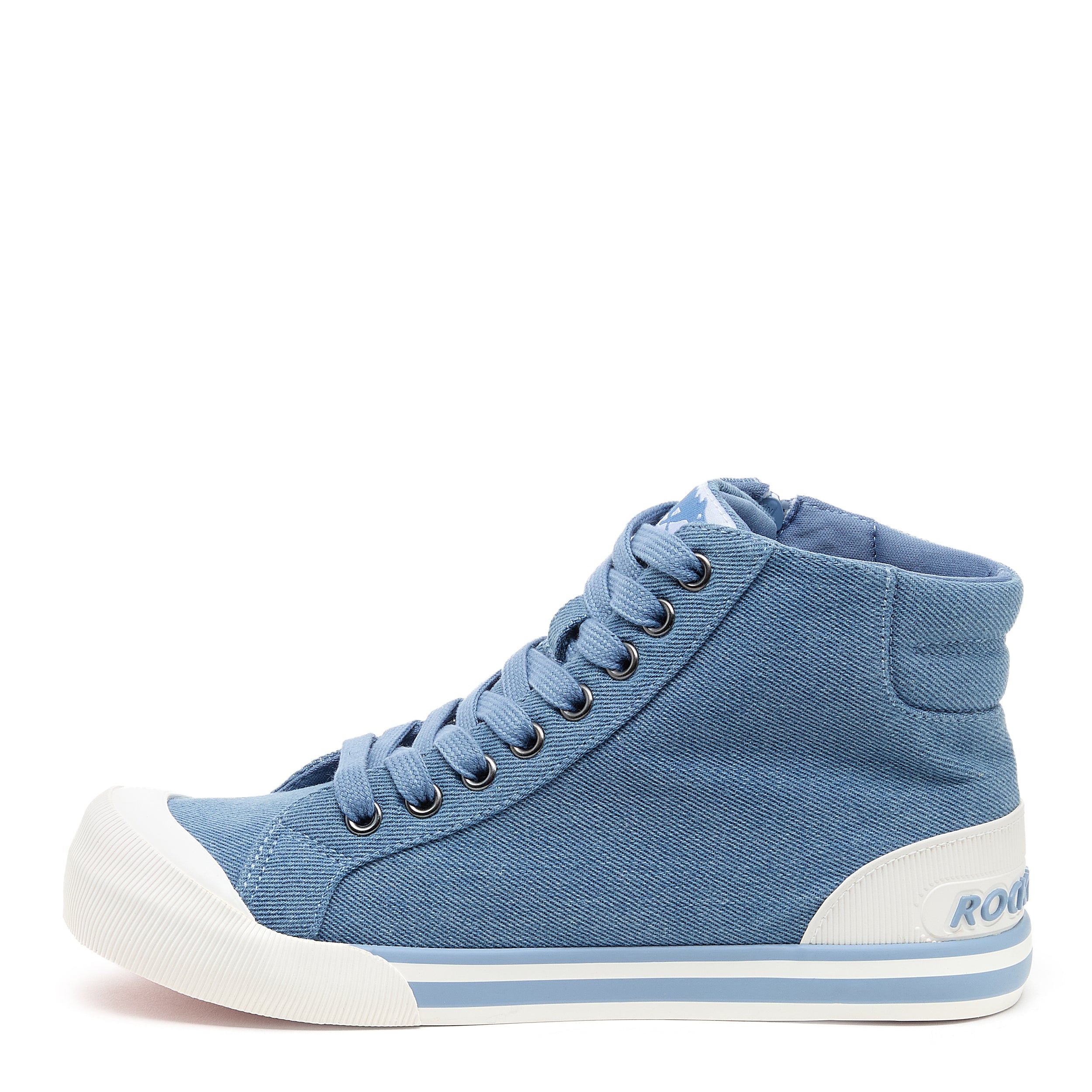 Rocket Dog Women's Jazzin Blue Denim High-Top Trainers – Rocket Dog UK