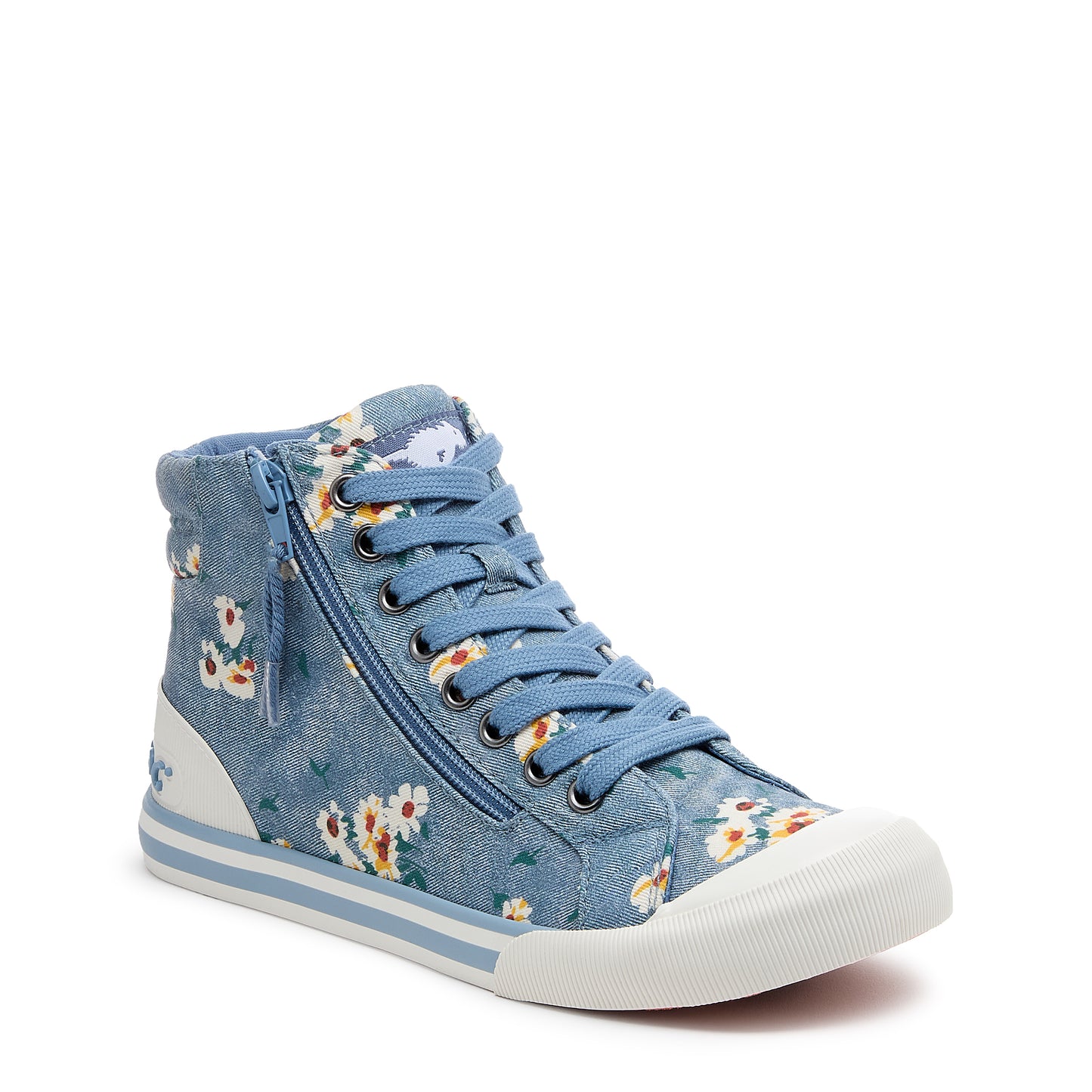 Jazzin Blue Floral High-top Trainers