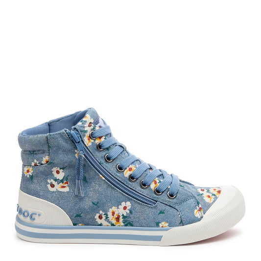 Jazzin Blue Floral High-top Trainers
