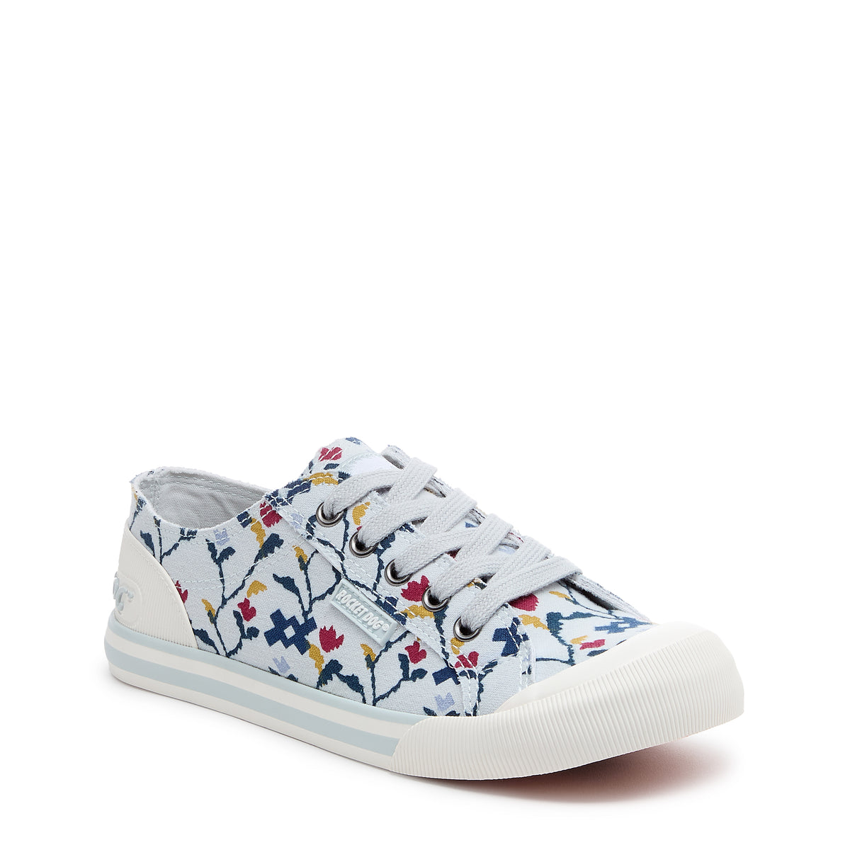 Jazzin Light Blue Floral Trainers