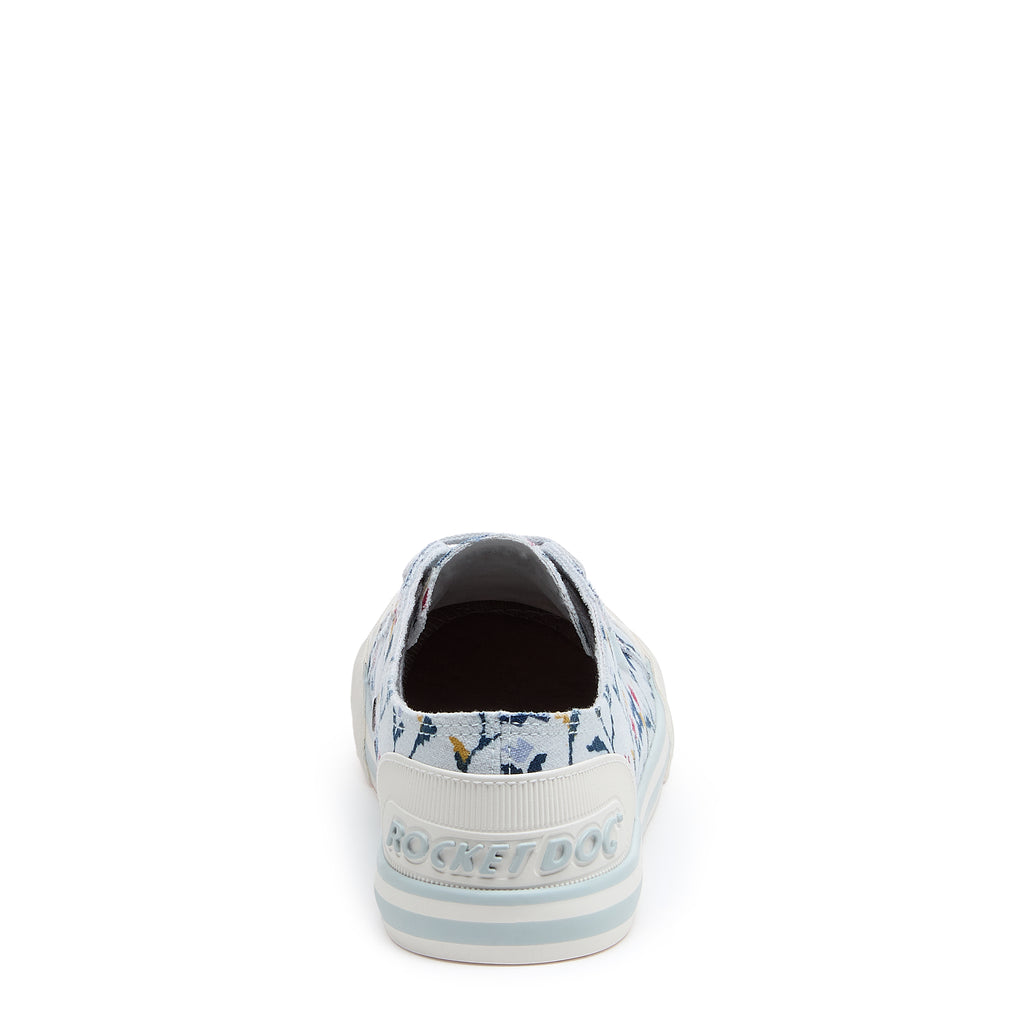 Jazzin Light Blue Floral Trainers