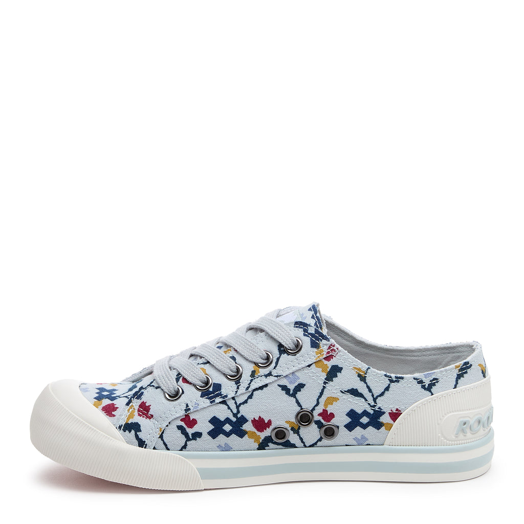 Jazzin Light Blue Floral Trainers